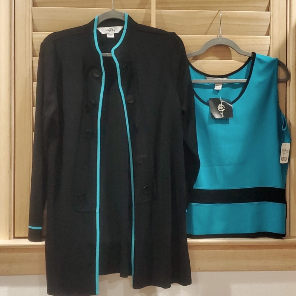 Ming Wang long jacket M and top L